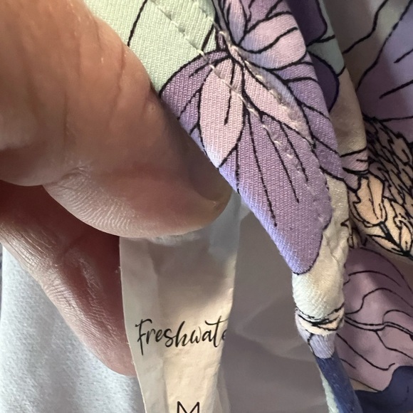 Elegant Blue and Purple One Piece with Ruffled Straps - Picture 5 of 5